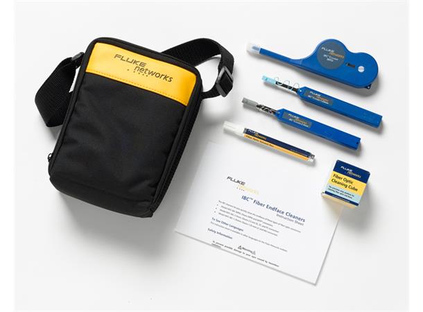Fluke F/O cleaning kit with one-click cleaners